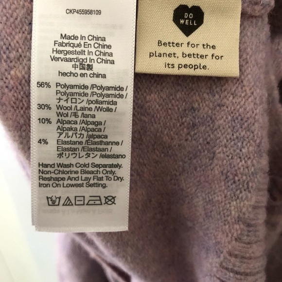 Madewell Lilac Purple Payton Pullover Sweater XXL - Picture 8 of 9